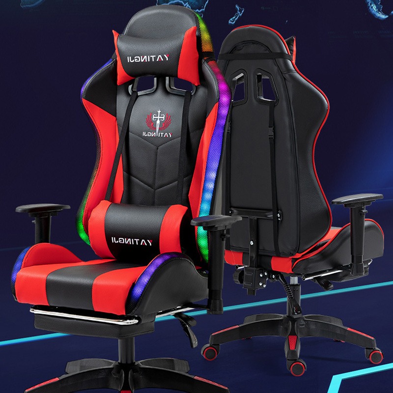 Esports Gaming Cafe - Kursi Gaming Ergonomis, Dapat Direbahkan, Tinggi
