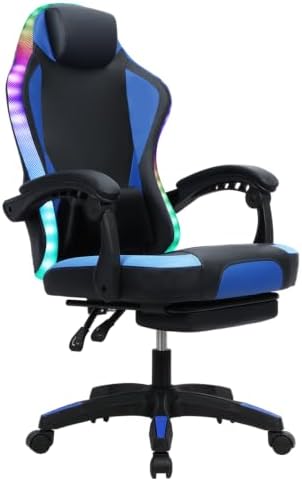 Rgb Gaming Chair - Kursi Gaming Ergonomis LED RGB dengan