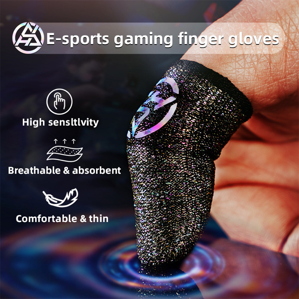 Esports Gaming Finger Sleeve - Sarung Jari Gaming Serat Perak Bernapas,