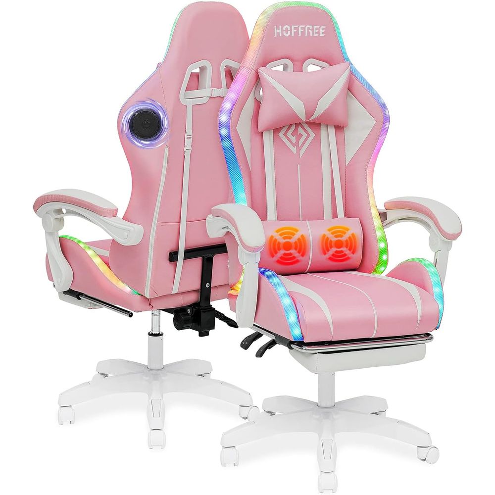 Rgb Gaming Chair - Kursi Gaming Ergonomis Bluetooth dengan LED
