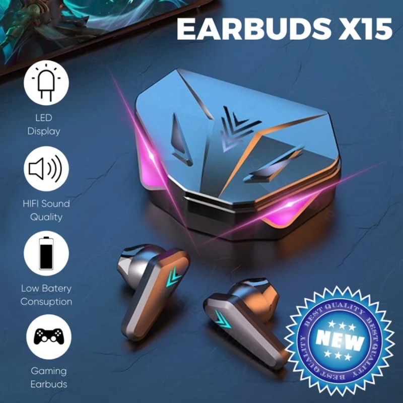 1 Buah X15 TWS X15 Pro Earphon - Esports Gaming Video ulasan dan harga