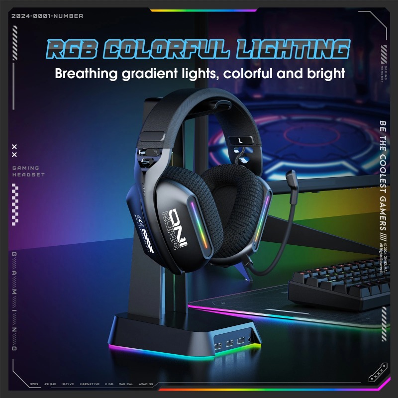 ONIKUMA GT808 Headset Gaming N - Esports Wireless Gaming Headset ulasan dan harga