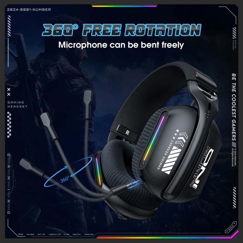 ONIKUMA GT808 Headset Gaming N - Esports Wireless Gaming Headset ulasan dan harga