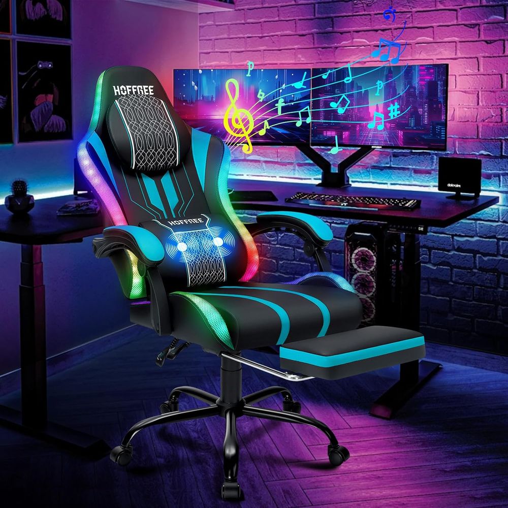 Kursi Gaming dengan Lampu LED, - Rgb Gaming Chair ulasan dan harga
