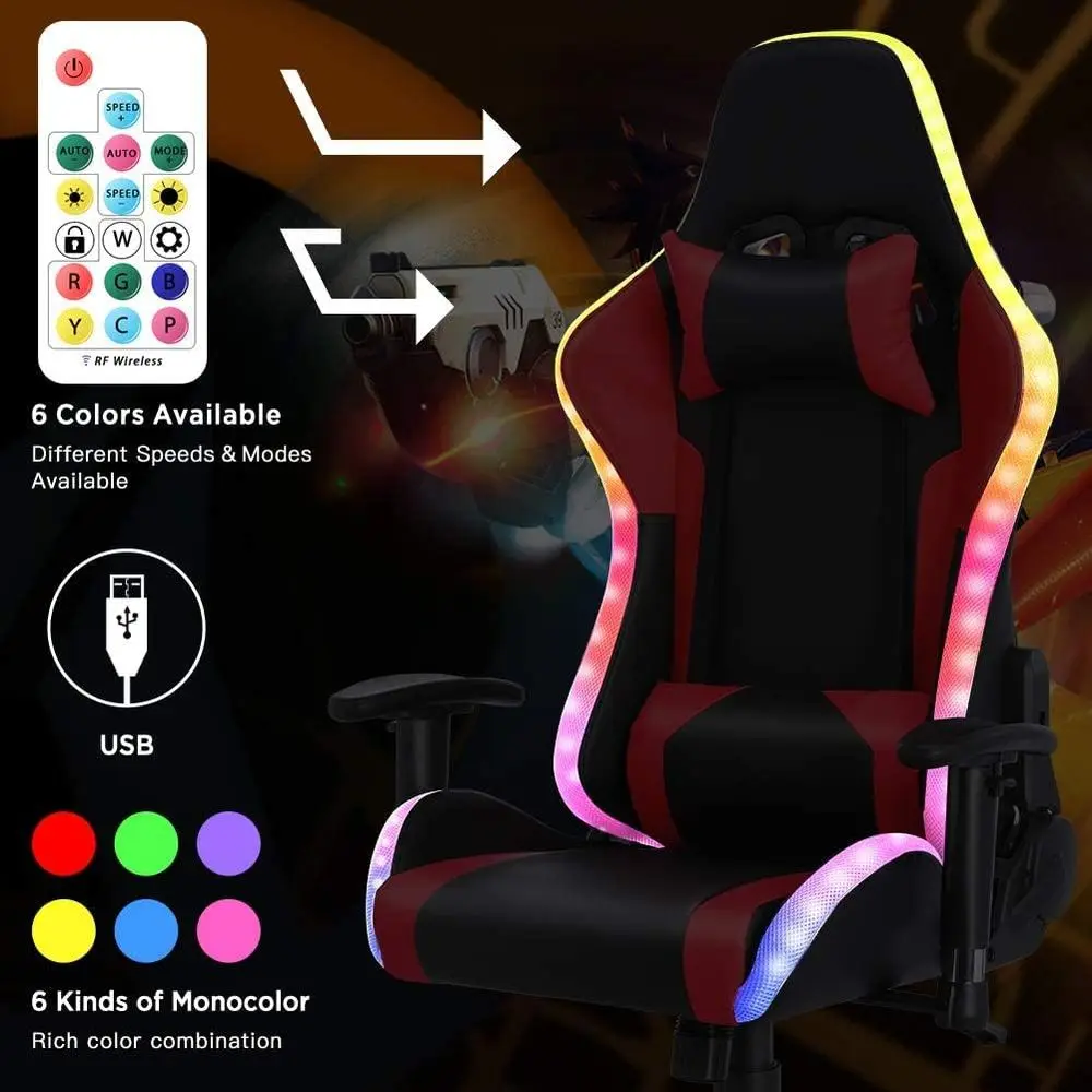 Kursi Gaming Ergonomis dengan  - Rgb Gaming Chair ulasan dan harga