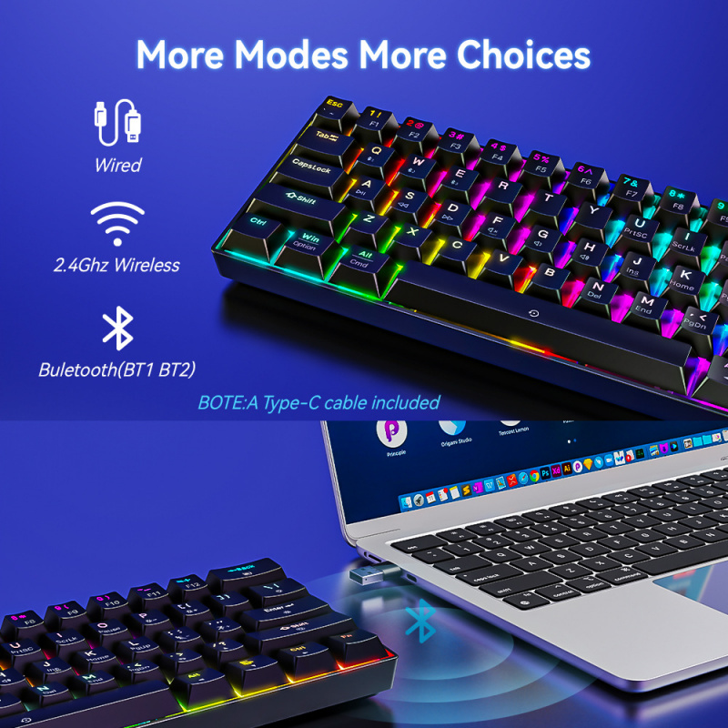 Keyboard Mekanik Tiga Mode Blu - Esports Gaming Uk ulasan dan harga