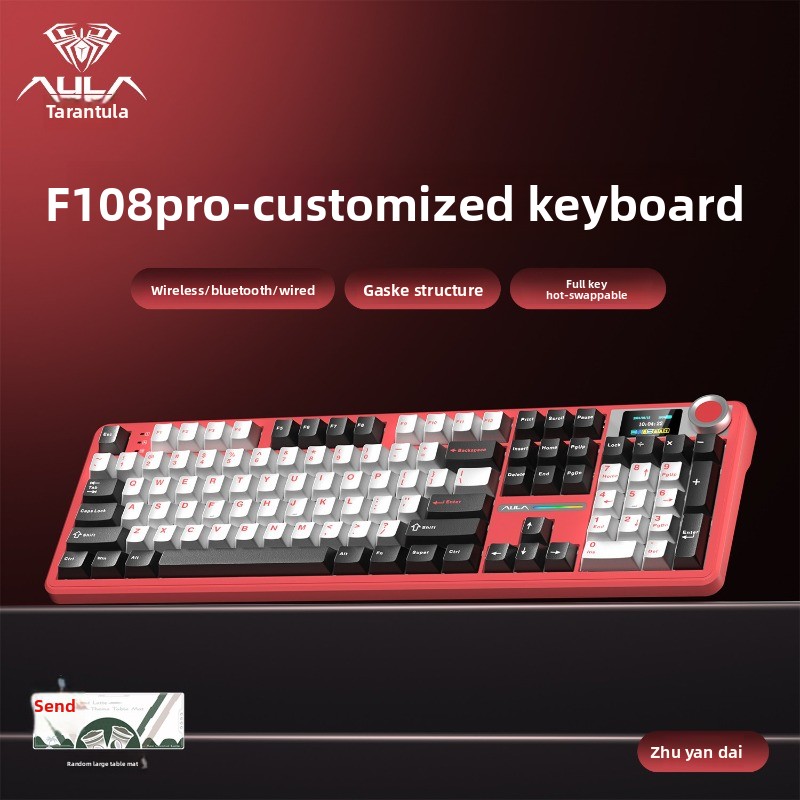 AULA F108 PRO Keyboard Mekanik - Esports Gaming Uk ulasan dan harga
