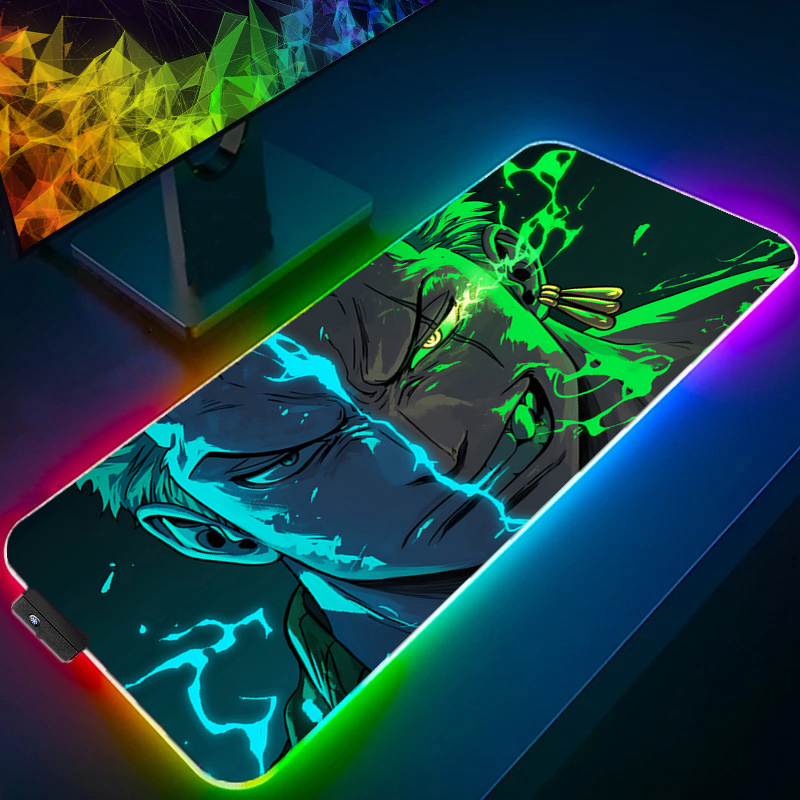 ONE PIECE Zoro Mouse Pad RGB A - Esports Gaming Pc ulasan dan harga