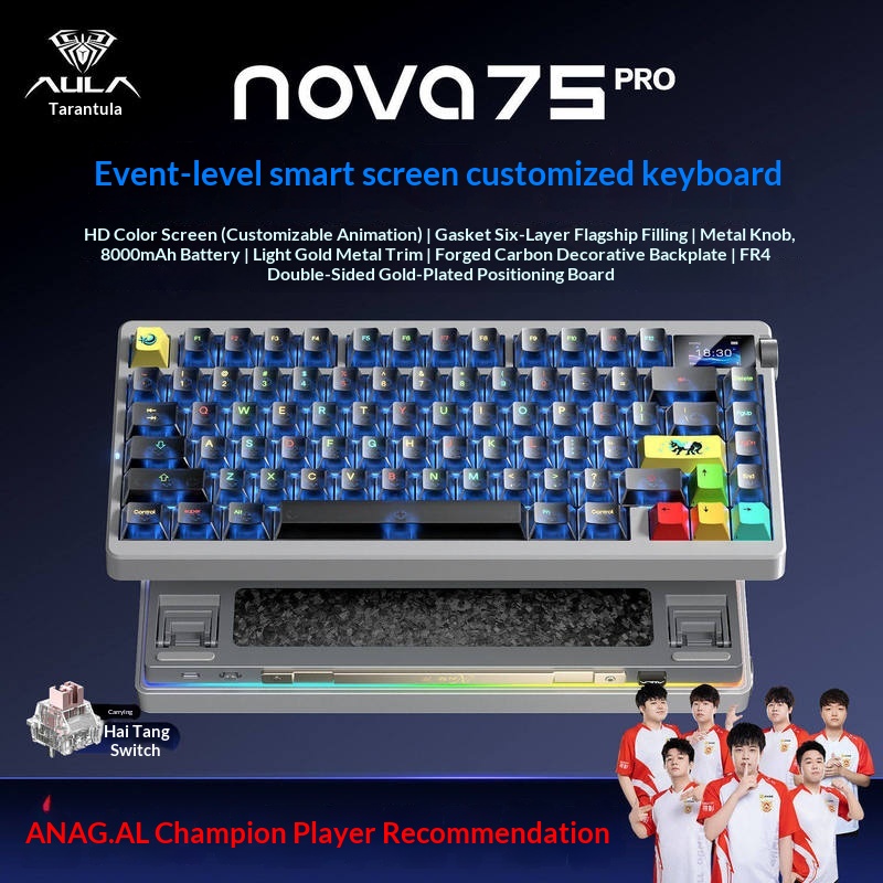 NOVA75 Keyboard Mekanik Nirkab - Esports Gaming Uk ulasan dan harga