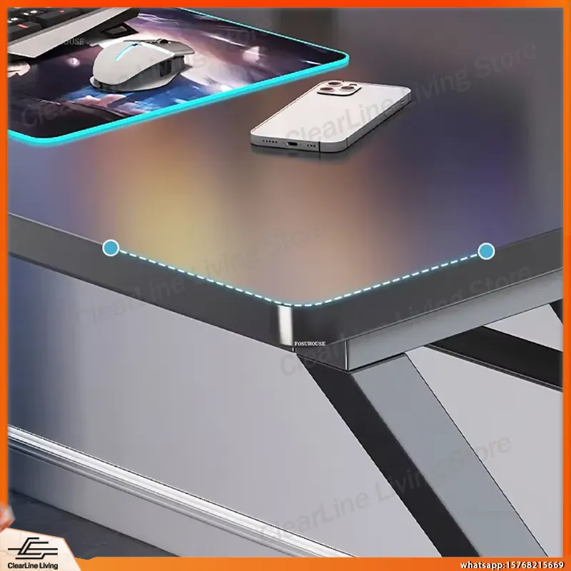 Meja Komputer Ganda Panjang un - Esports Gaming School ulasan dan harga