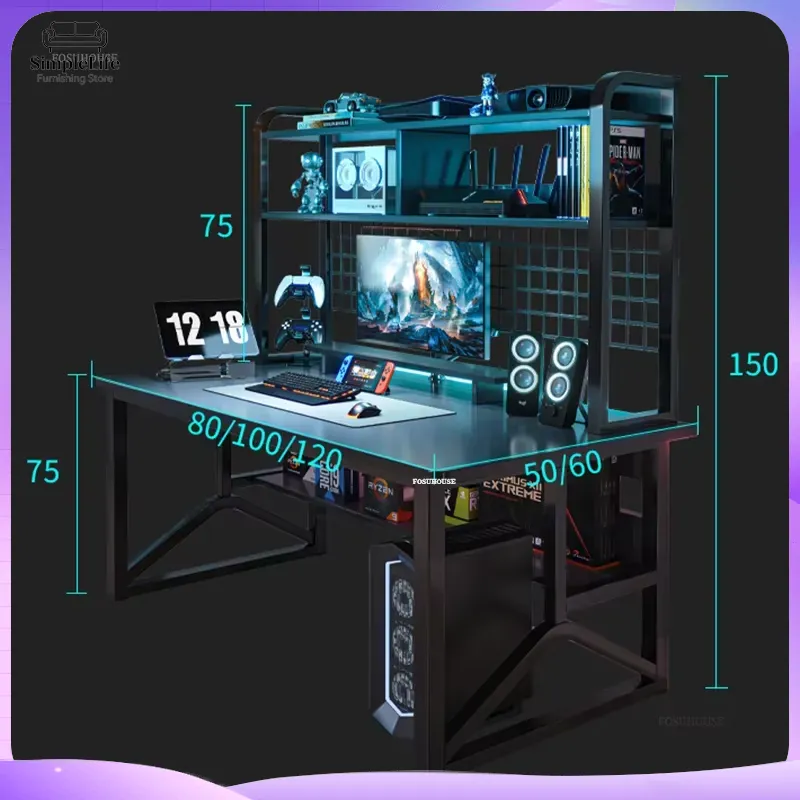 Meja Komputer Nordik untuk Gam - Esports Gaming School ulasan dan harga