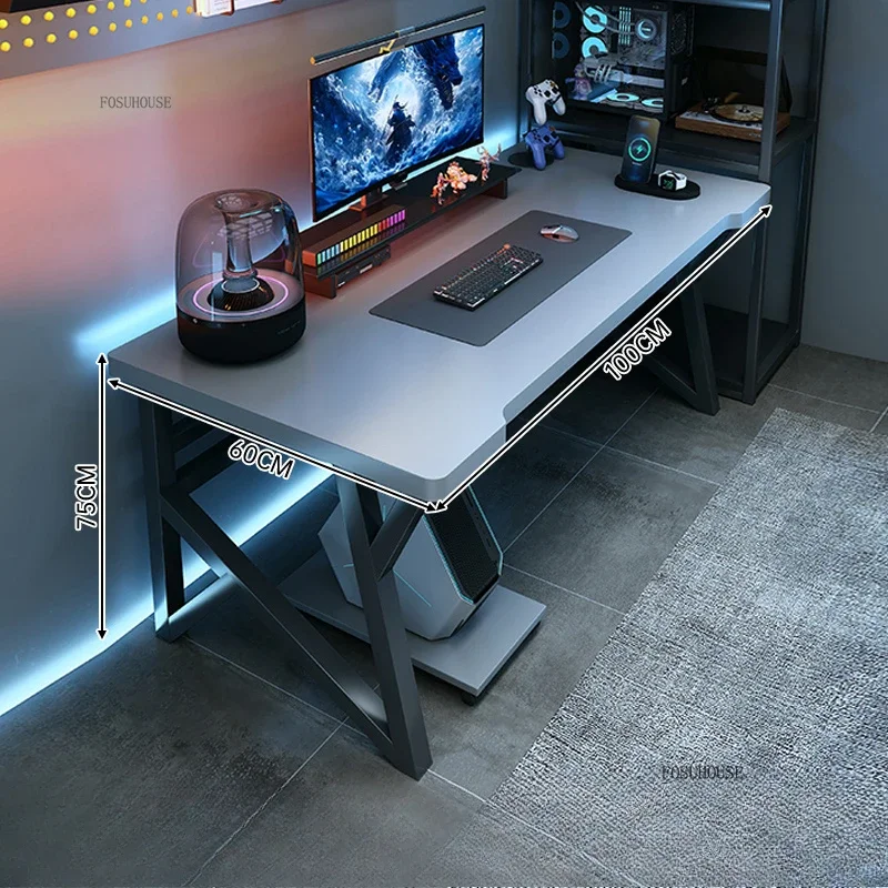 Meja Komputer Ganda Modern Des - Esports Gaming School ulasan dan harga