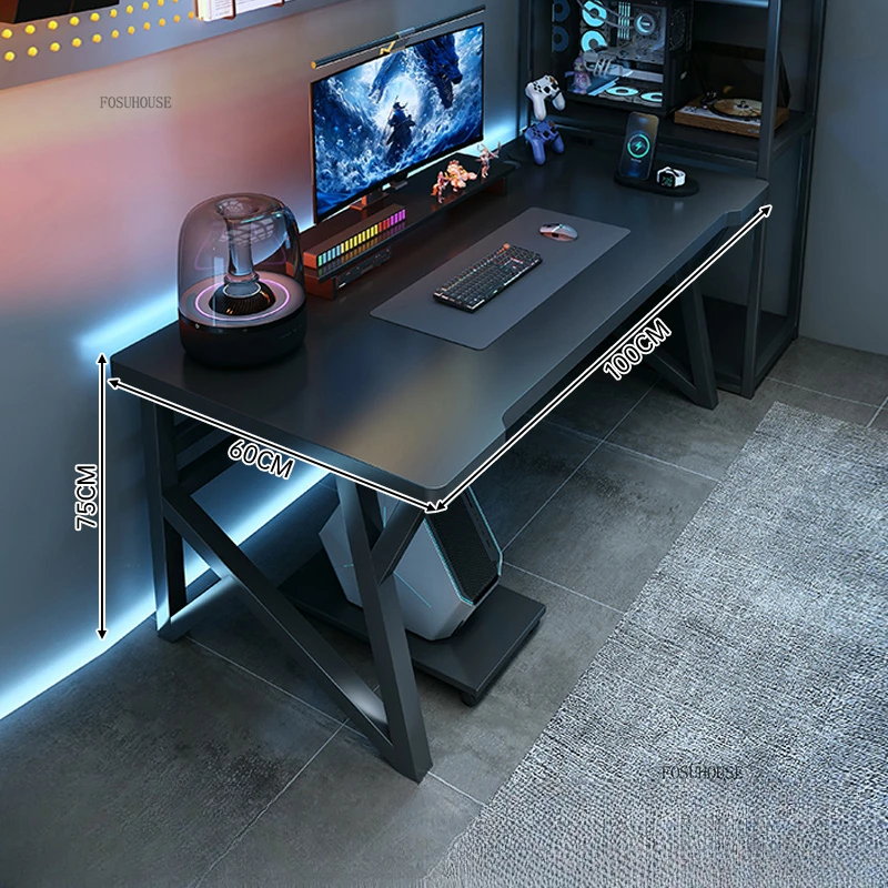 Meja Komputer Ganda Modern Des - Esports Gaming School ulasan dan harga