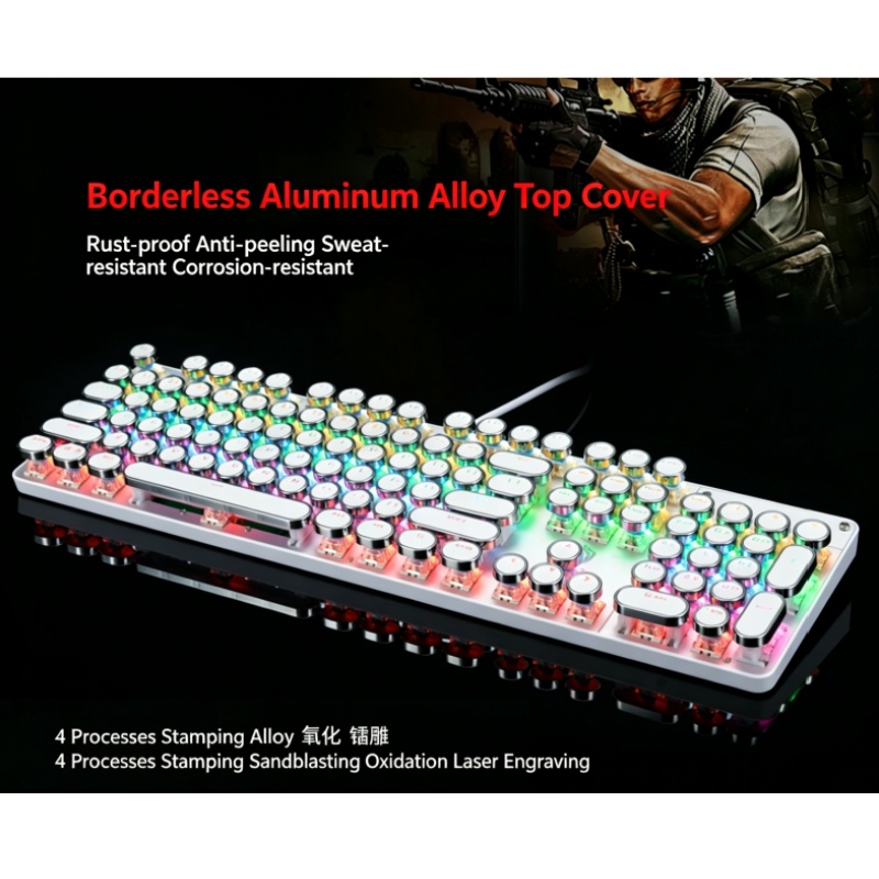 Keyboard Mekanis Steam Punk HJ - Esports Gaming Cafe ulasan dan harga